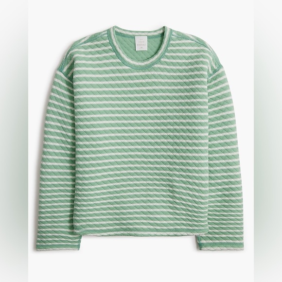J. Crew Sweaters - J. Crew Reversible quilted pullover Eucalyptus Steam Ivory size S